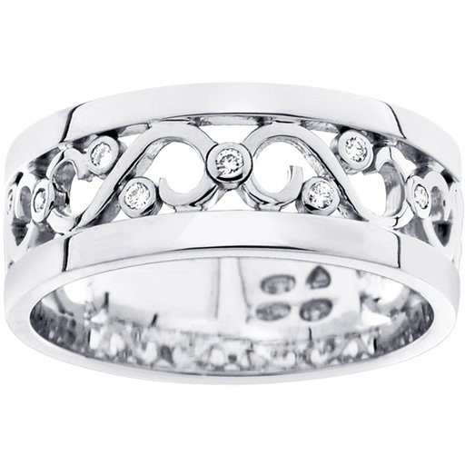 Princess Freja timanttisormus yht. 0,11ct 14K valkokulta