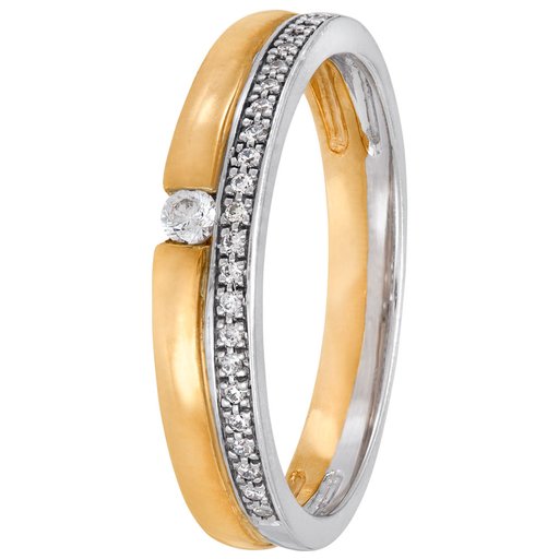 Story of Love Dubrovnik timanttisormus yht. 0,10ct 14K kelta/valkokulta