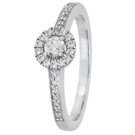 Story of Love Dallas timanttisormus yht. 0,29ct 14K valkokulta