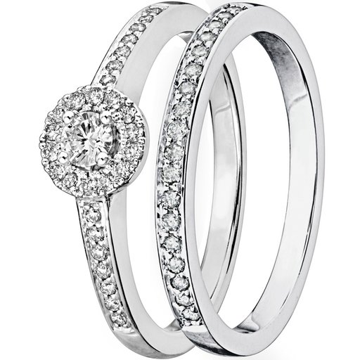 Story of Love Verona timanttisormus yht.  0,11ct 14K valkokulta
