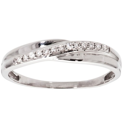 Timanttisormus yht. 0,05ct 14K valkokulta