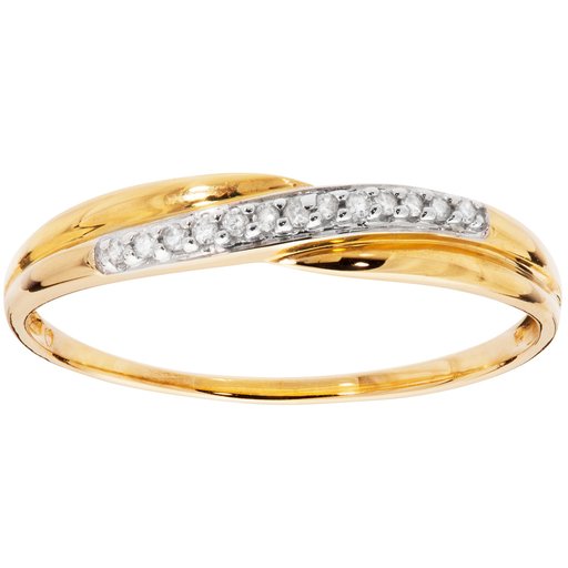 Timanttisormus yht. 0,05ct 14K keltakulta