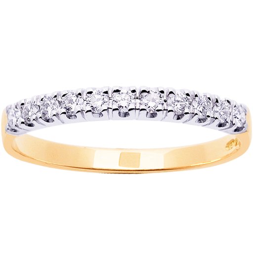 Princess Claire timanttisormus yht. 0,22ct 14K keltakulta