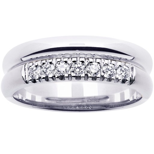 Princess Letizia timanttisormus yht. 0,21ct 14K valkokulta