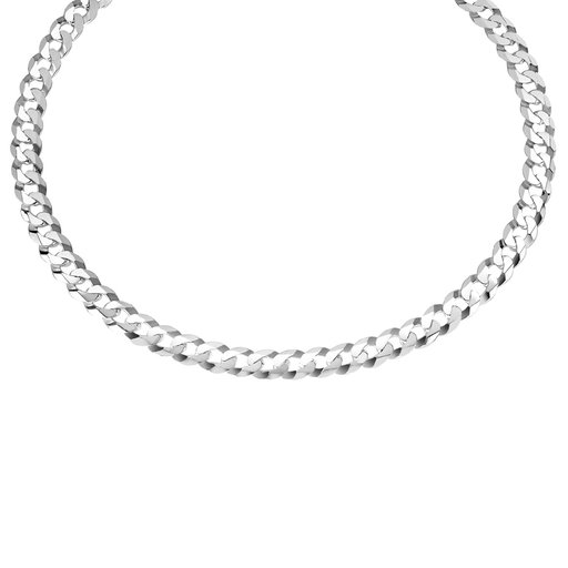 Hopeinen panssarikaulaketju 8mm 55cm