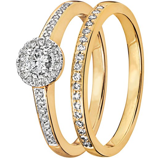 Story of Love Verona timanttisormus yht. 0,11ct 14K keltakulta