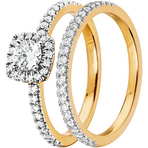 Story of Love Venice timanttisormus yht. 0,18ct 14K keltakulta