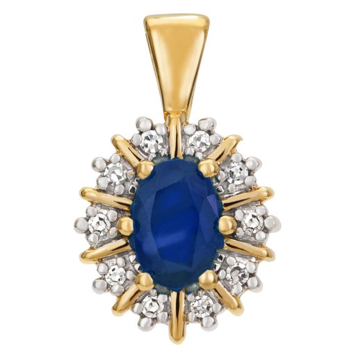 Timantti-safiiririipus yht. 0,05ct 14K  keltakulta