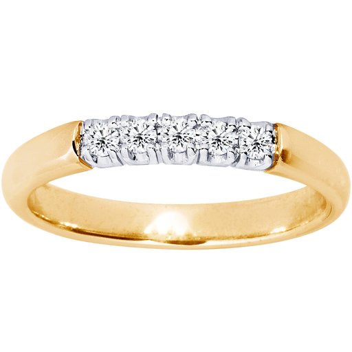 Princess Estelle timanttisormus 0,15ct keltakulta