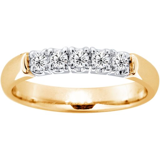 Princess Estelle timanttisormus 0,25ct keltakulta