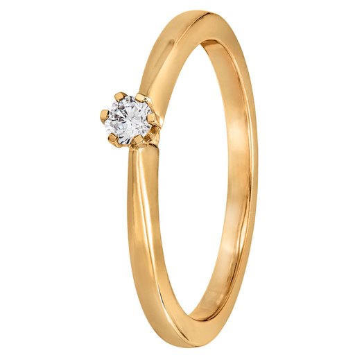 Story of Love Rome timanttisormus 0,10ct 18K keltakulta