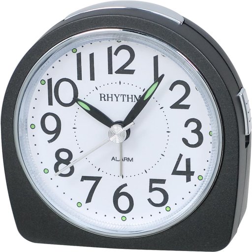 Rhythm musta herätyskello, pyöreä