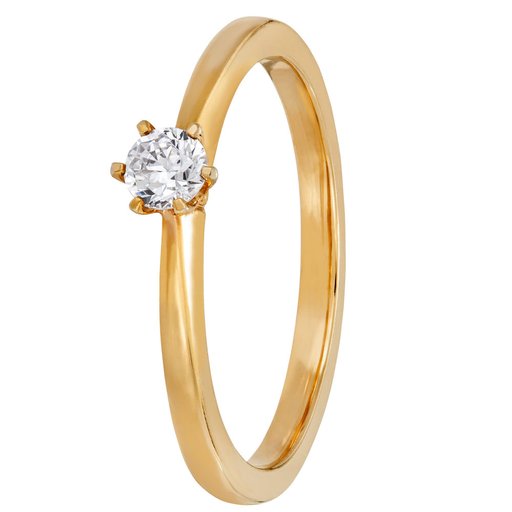 Story of Love Rome timanttisormus 0,15ct 18K keltakulta