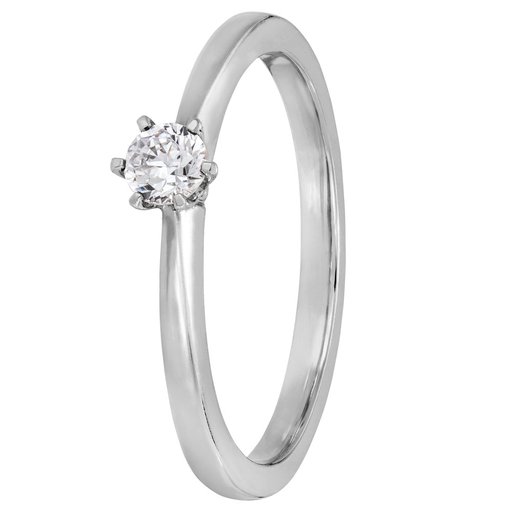 Story of Love Rome timanttisormus 0,15ct 18K valkokulta