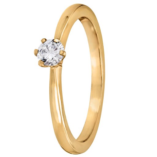 Story of Love Rome timanttisormus 0,20ct 18K keltakulta
