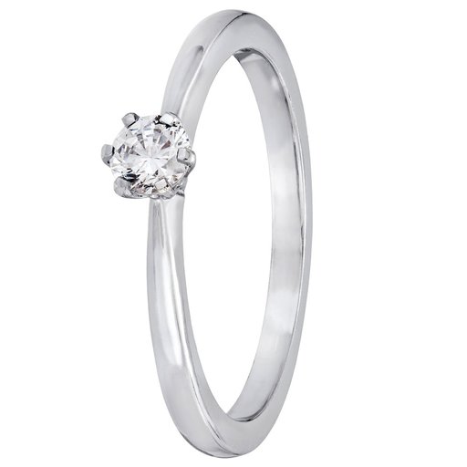 Story of Love Rome timanttisormus 0,20ct 18K valkokulta