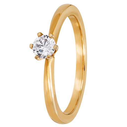 Story of Love Rome timanttisormus 0,25ct 18K keltakulta
