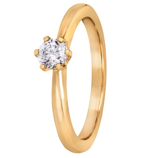 Story of Love Rome timanttisormus 0,30ct 18K keltakulta