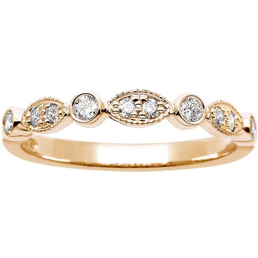 Princess Charlene timanttisormus yht. 0,21ct 14K keltakulta