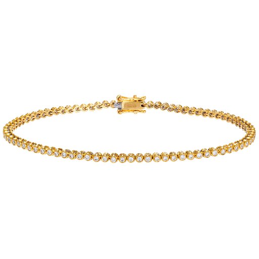 Timanttirannekoru yht. 1,0ct 14K keltakulta