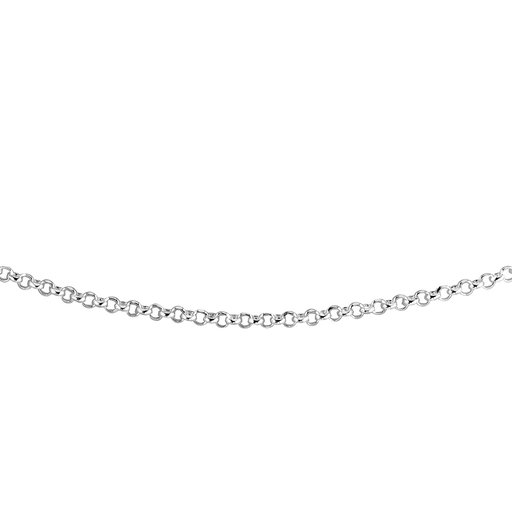 Hopeinen papuketju 3mm 80cm
