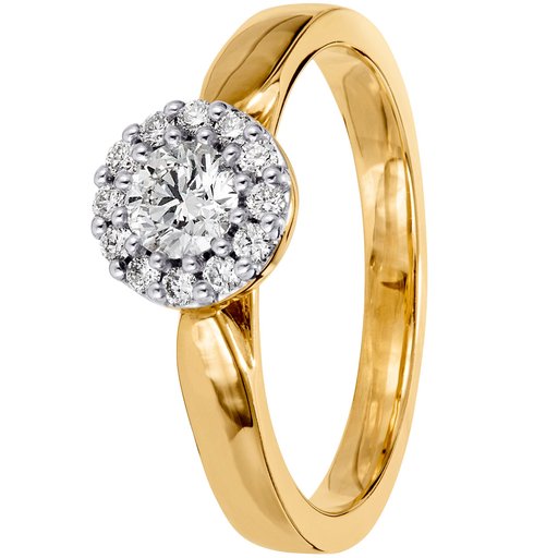 Story of Love Prague timanttisormus yht. 0,43ct 14K keltakulta