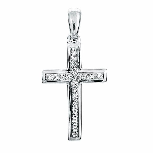 Timanttiriipus yht. 0,06ct risti 14K valkokulta