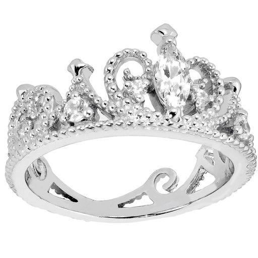 Hopeinen sormus, prinsessakruunu
