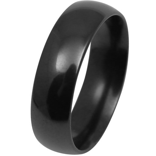 Duetto Black Edition zirkonium kihlasormus, kiiltävä musta