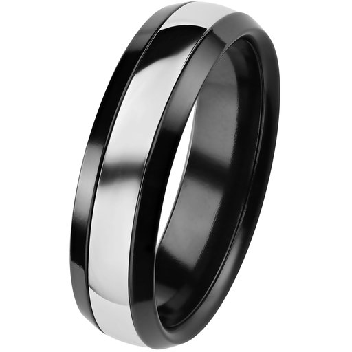 Duetto Black Edition zirkonium kihlasormus, valkokultaraita