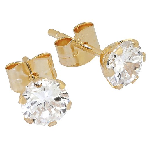 Kultaiset zirkoniakorvakorut 5 mm