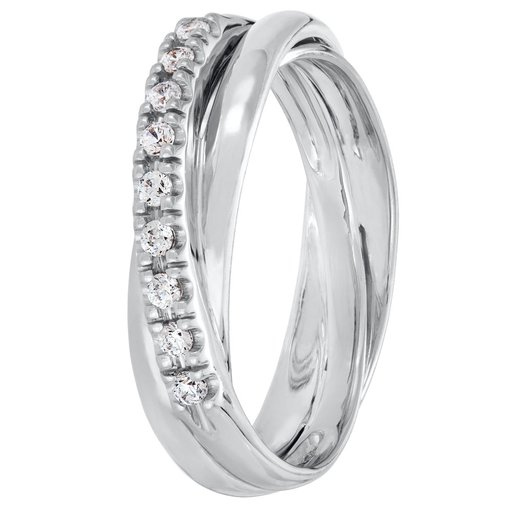 Story of Love Lyon timanttisormus yht. 0,15ct 14K valkokulta