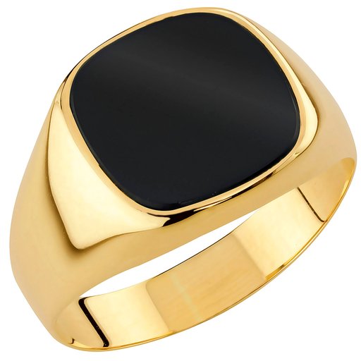 Kultainen kantasormus, onyx