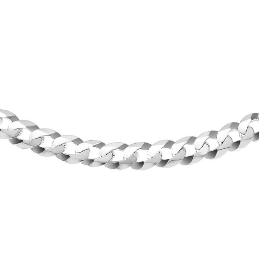 Hopeinen kaulakoru, panssariketju 8mm 50cm