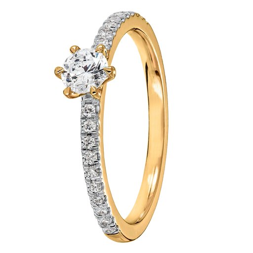 Story of Love Stockholm timanttisormus yht. 0,45ct 18K keltakulta