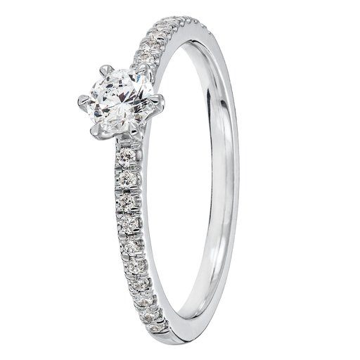 Story of Love Stockholm timanttisormus yht. 0,45ct 18K valkokulta