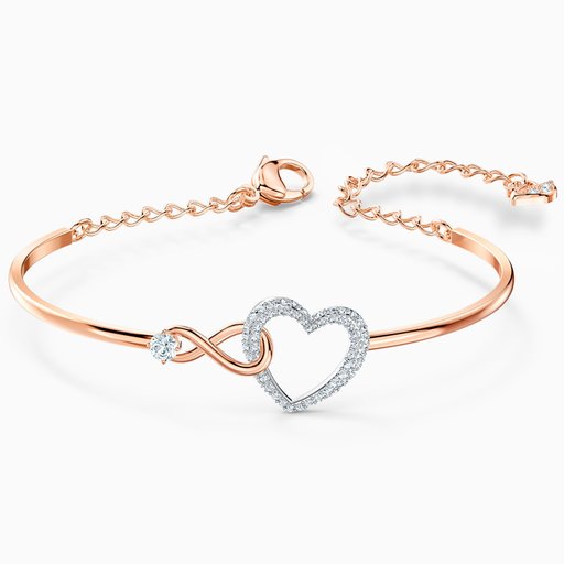 Swarovski Infinity Heart rannerengas, ruusukulta 5518869