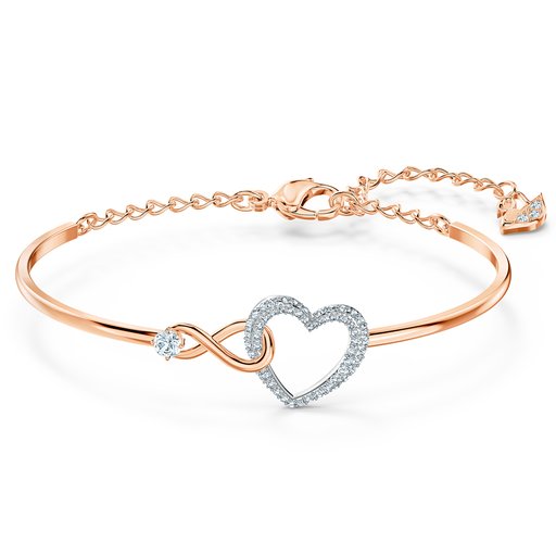 Swarovski Infinity Heart rannerengas, ruusukulta 5518869
