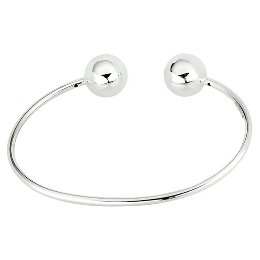 Hopeinen bangle-rannekoru, pallot
