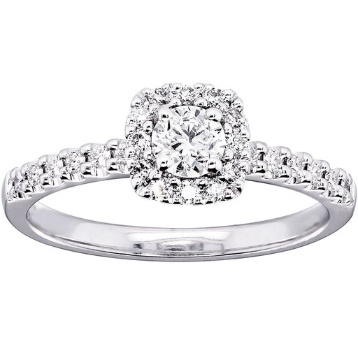 Princess Madelene timanttisormus yht. 0,49ct 14K  valkokulta