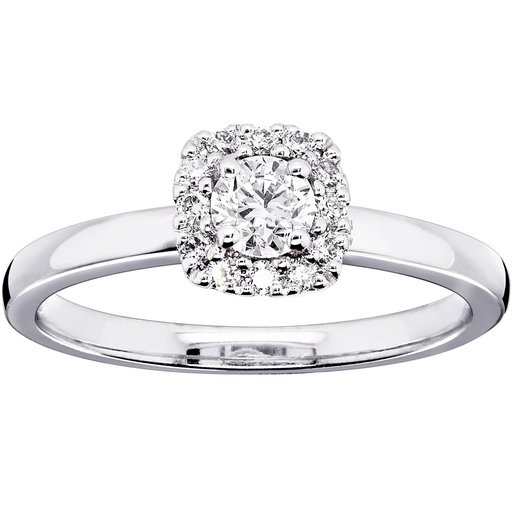 Princess Madelene timanttisormus yht. 0,37ct 14K valkokulta