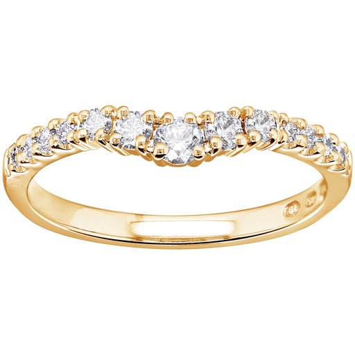 Princess Josephine timanttisormus yht. 0,29ct 14K keltakulta