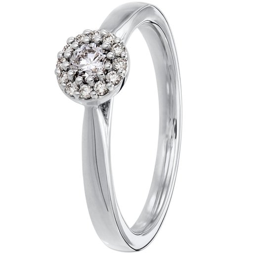 Story of Love Prague timanttisormus yht. 0,23ct 14K valkokulta