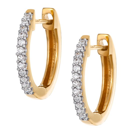 Timanttikorvakorut yht. 0,07ct 14K keltakulta