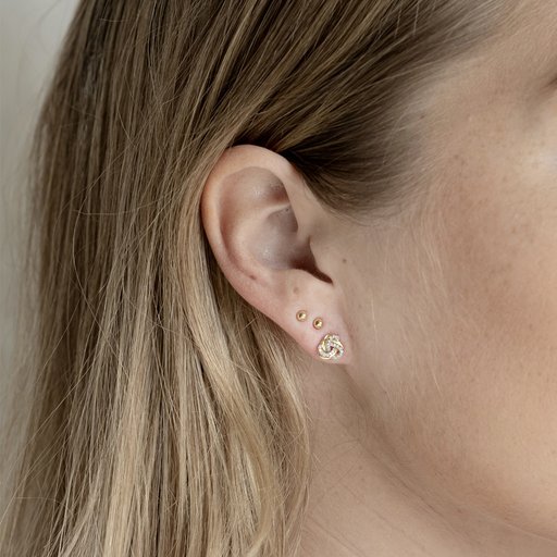 Timanttikorvakorut yht. 0,08ct 14K keltakulta