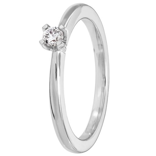 Story of Love Paris timanttisormus 0,10ct 18K valkokulta