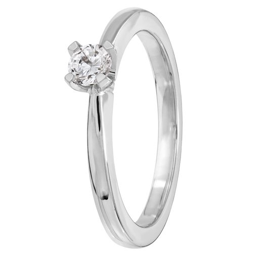 Story of Love Paris timanttisormus 0,20ct 18K valkokulta