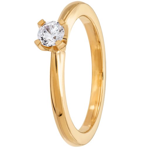 Story of Love Paris timanttisormus 0,25ct 18K keltakulta