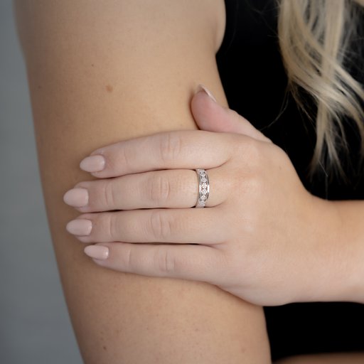 Timanttisormus yht.  0,13ct 14K valkokulta