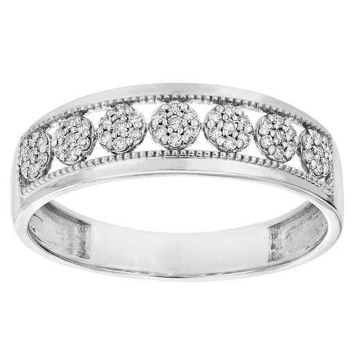 Timanttisormus yht.  0,13ct 14K valkokulta